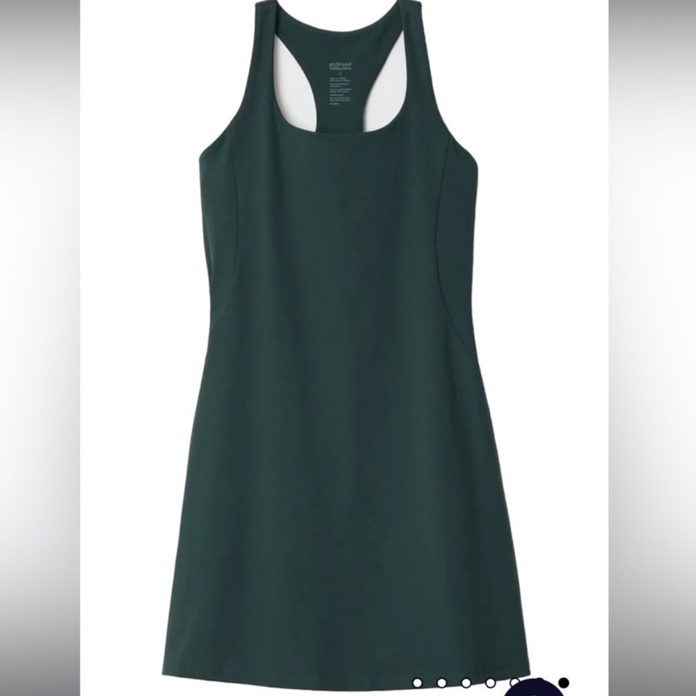 Girlfriend Collective Moss Green Paloma Racerback Dress XS
